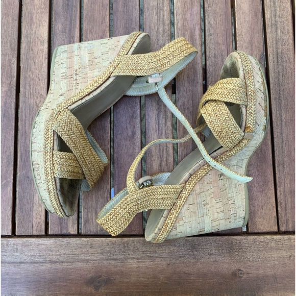 Stuart Weitzman Wedge Sandals 9.5 - Picture 3 of 9